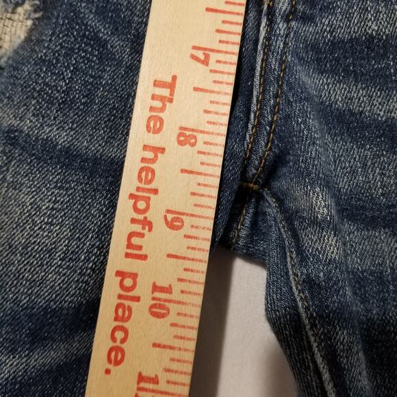 Polo Ralph Lauren Jeans 29 Tompkins Patches Distressed Skater Skinny Band Preppy - Picture 10 of 12